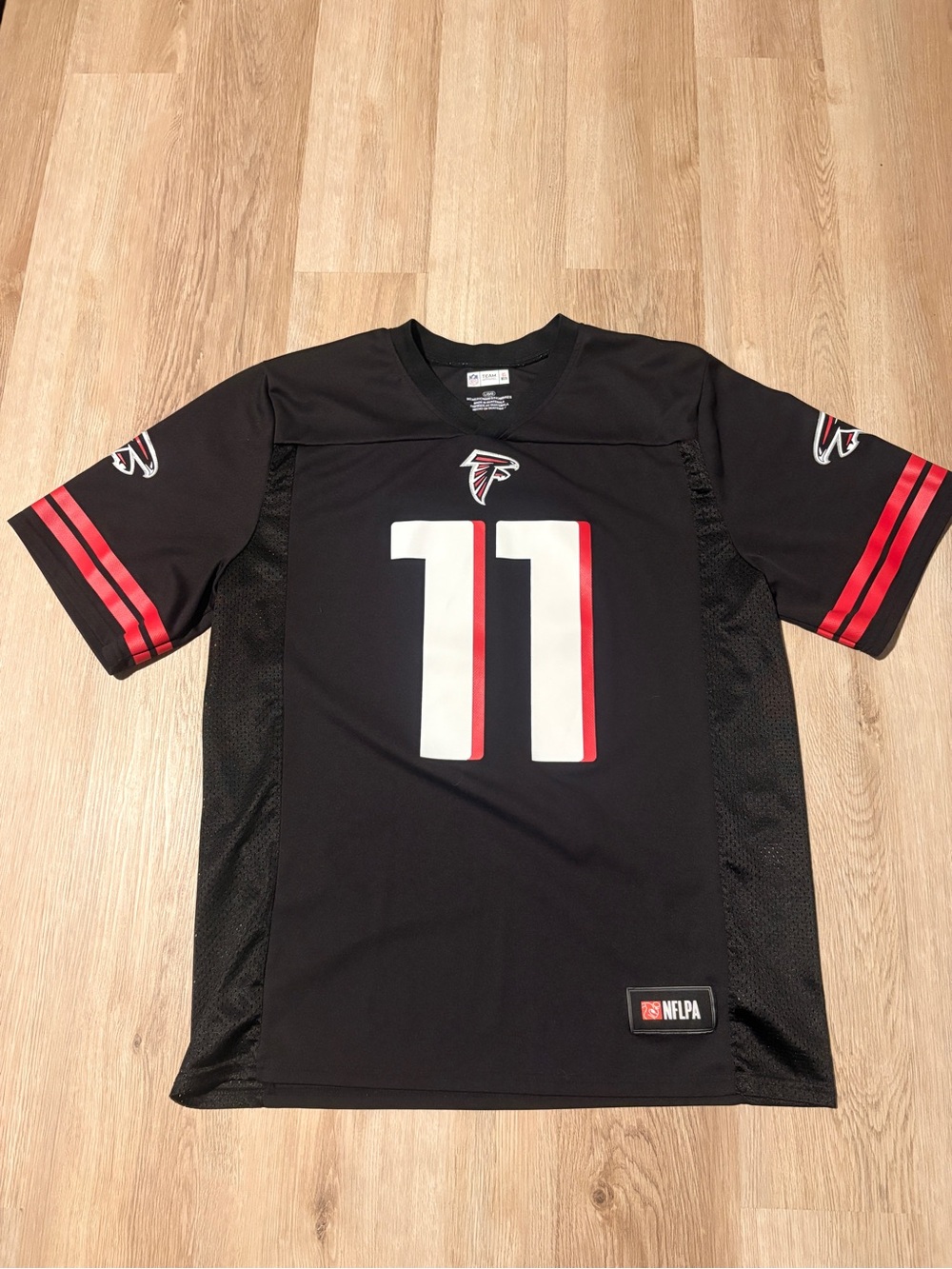 NFL Men’s Atlanta Falcons Black Jersey #11 with Red and White Accents